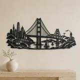 San Francisco Bridge Metal Wall Art | Travel and City Wall Decor - lifestyle view 3