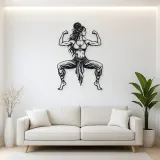 Goddess Pose Strength Metal Wall Art | Movement Silhouette Decor