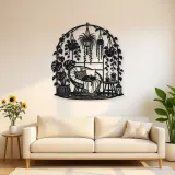 Hanging Plant Garden Metal Wall Art | Botanical Metal Wall Decor