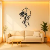 Aerial Hoop Muse Metal Wall Art | Movement Silhouette Decor
