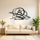 Zen Stone Arcs Metal Wall Art | Modern Abstract Metal Decor
