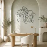 Couch Cuddle Pair Metal Wall Art | Romantic Couple Decor - lifestyle view 4
