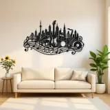 Musical City Skyline Metal Wall Art | Travel and City Wall Decor