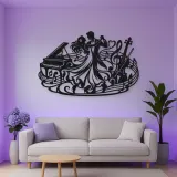 Dancing Couple Music Metal Wall Art | Romantic Couple Decor