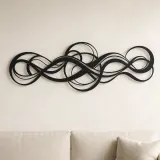 Panorama de Movimiento Infinito Cartel de Metal | Decoración Mural Abstracta Moderna