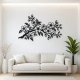 Cherry Blossom Branch Metal Wall Art | Botanical Metal Wall Decor