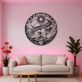 Comet Trail Curve Metal Wall Art | Nature Silhouette Decor