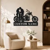 Personalized Chopper Family of Four Metal Wall Art - lifestyle view 5