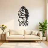 Wrapped in Arms Metal Wall Art | Romantic Couple Decor