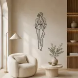 Contemporary Fashion Line Metal Wall Art | Fashion Figure Wall Decor - lifestyle view 5