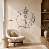 Tree Pose Balance Metal Wall Art | Yoga and Meditation Wall Decor - lifestyle view 5