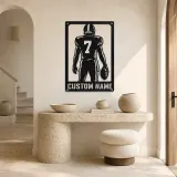 Personalized Number 7 Football Player Back View Metal Wall Art - lifestyle view 3