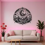 Desert Moon Arc Metal Wall Art | Nature Silhouette Decor