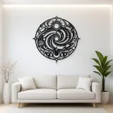 Galaxy Spiral Emblem Metal Wall Art | Celestial Boho Wall Decor