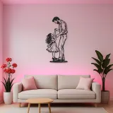 Father Daughter Dance Metal Wall Art | Family Silhouette Decor