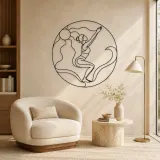 Chair Pose Power Metal Wall Art | Yoga and Meditation Wall Decor - lifestyle view 5