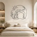 Bridge Pose Arc Metal Wall Art | Yoga and Meditation Wall Decor - lifestyle view 2