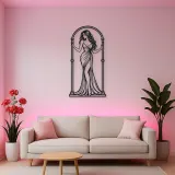 Woman in Arch Metal Wall Art | Minimalist Woman Line Art
