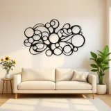 Connected Bubble Field Metal Wall Art | Modern Abstract Metal Decor