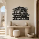 Personalized Highway Ambulance Heartbeat Metal Wall Art - lifestyle view 3