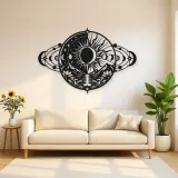 Eclipse Harmony Metal Wall Art | Celestial Boho Wall Decor