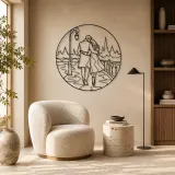 City Walk Lovers Metal Wall Art | Romantic Couple Decor - lifestyle view 5