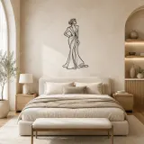 Evening Dress Profile Metal Wall Art | Fashion Figure Wall Decor - lifestyle view 2