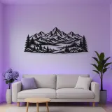 Snowcap Serenity Metal Wall Art | Modern Abstract Metal Decor