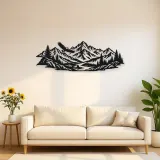 Eagle Ridge Mountain Metal Wall Art | Wildlife Silhouette Decor
