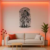 Rainy Day Kiss Metal Wall Art | Romantic Couple Decor
