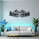 Twin Peaks Reflection Metal Wall Art | Modern Abstract Metal Decor