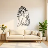 Curled Resting Pose Metal Wall Art | Movement Silhouette Decor