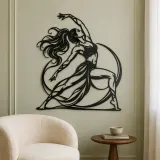 Warrior Flow Metal Wall Art | Movement Silhouette Decor - lifestyle view 2