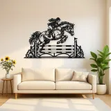 Show Jumping Moment Metal Wall Art | Equestrian Wall Decor