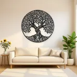 Two Trees Embrace Metal Wall Art | Botanical Metal Wall Decor