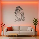 Curled Resting Pose Metal Wall Art | Movement Silhouette Decor