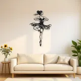 Ballet Pirouette Metal Wall Art | Movement Silhouette Decor