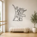 Cartel de metal Pas de Deux de Ballet | Decoración mural de Danza en Pareja