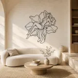 Décoration murale en métal Pose Fleur Allongée | Décor mural Femme Botanique