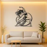 Warrior Flow Metal Wall Art | Movement Silhouette Decor