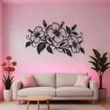 Hibiscus Flow Metal Wall Art | Botanical Metal Wall Decor