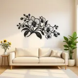 Orchid Elegance Metal Wall Art | Botanical Metal Wall Decor