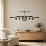 BAe 146 Airplane Silhouette Metal Wall Art, Metal Aircraft Silhouette, Aviation Wall Decor, Aviator Decor - lifestyle view 5