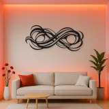 Interwoven Wave Ribbons Metal Wall Art | Modern Abstract Metal Decor