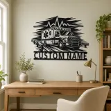Personalized Highway Ambulance Heartbeat Metal Wall Art - lifestyle view 4