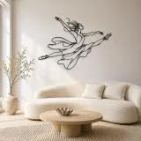 Ballet Grand Jete Metal Wall Art | Dance Silhouette Wall Decor - lifestyle view 3