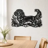 Dachshund Long Line Metal Wall Art | Pet Lover Silhouette Decor - lifestyle view 4