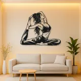 Pigeon Pose Serenity Metal Wall Art | Movement Silhouette Decor