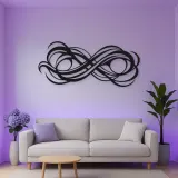 Interwoven Wave Ribbons Metal Wall Art | Modern Abstract Metal Decor