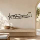 Falco F8L Airplane Silhouette Metal Wall Art, Metal Aircraft Silhouette, Aviation Wall Decor, Aviator Decor - lifestyle view 3